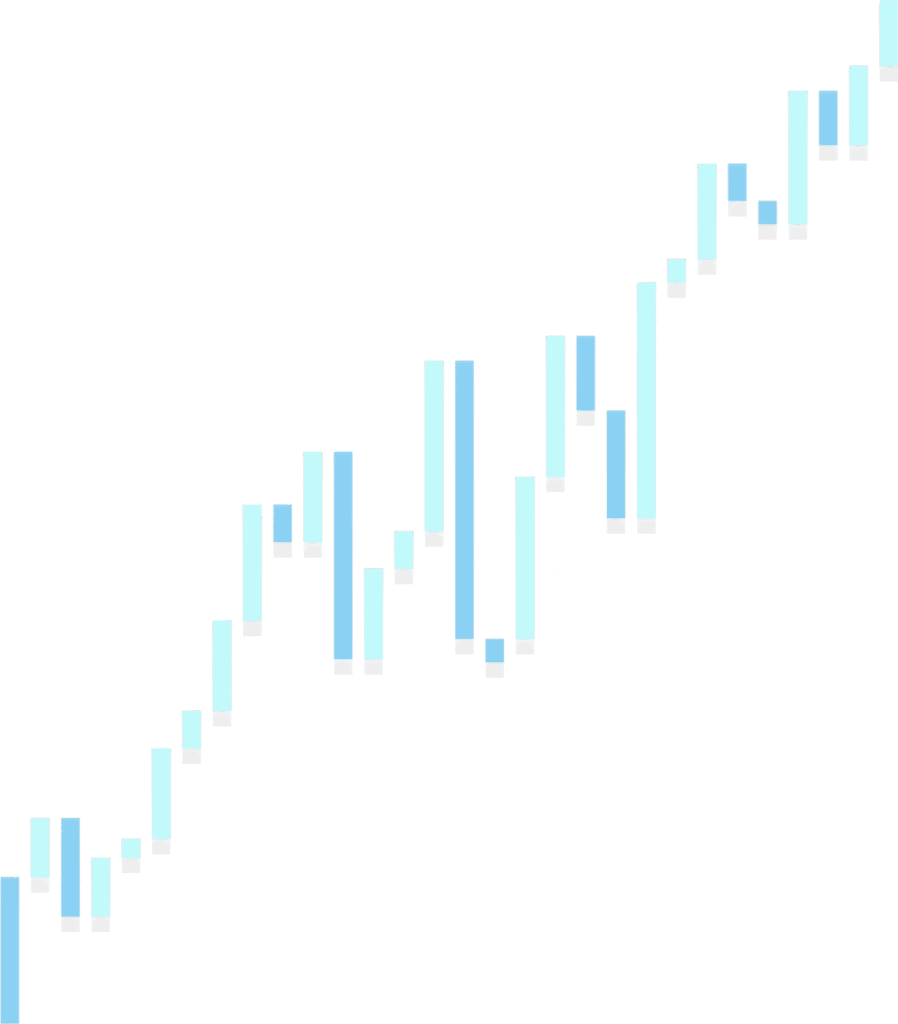 Upward financial bar chart pattern representing economic growth forecasting and market trend analysis.